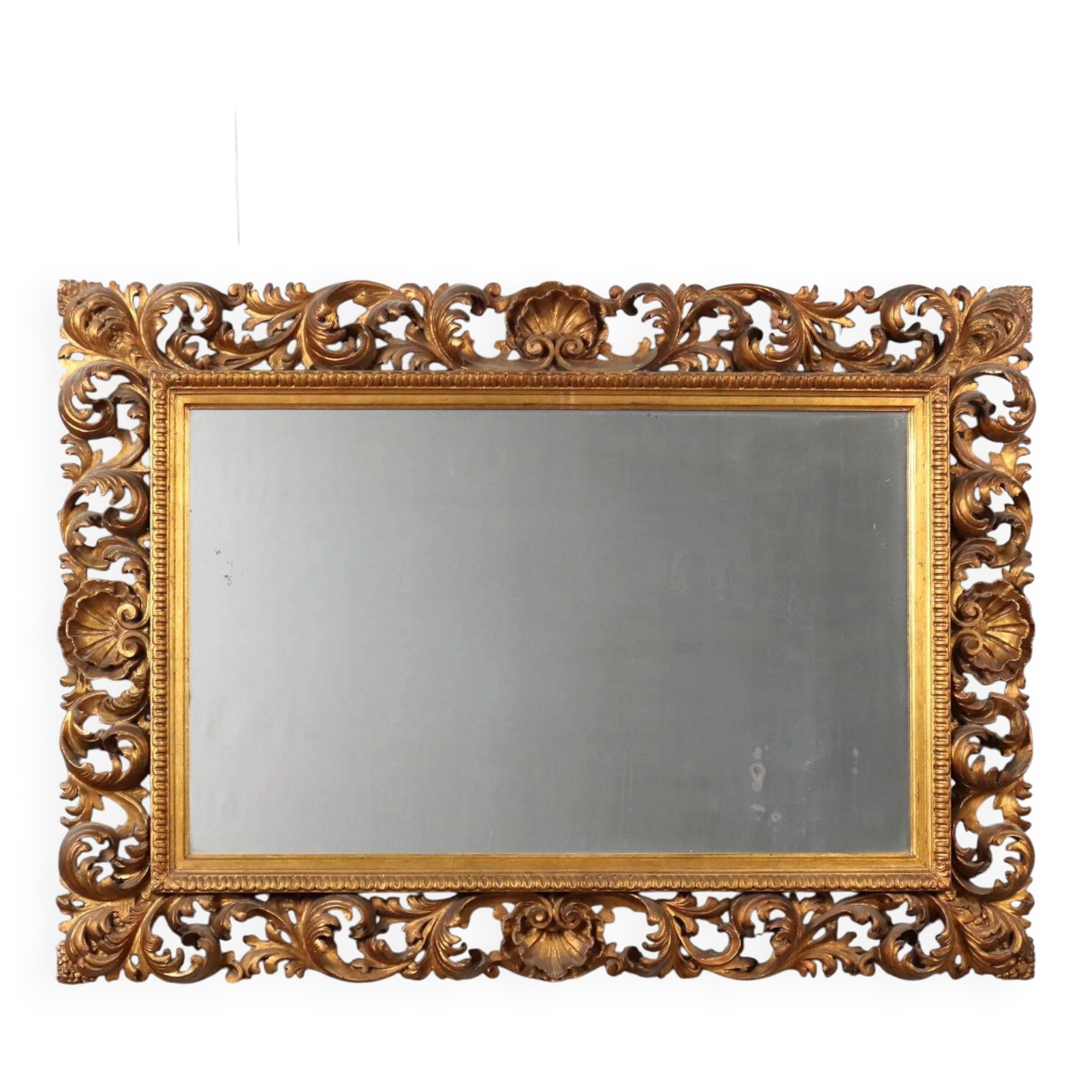 Ancient baroque frame in carved wood, Italy, 20th century
