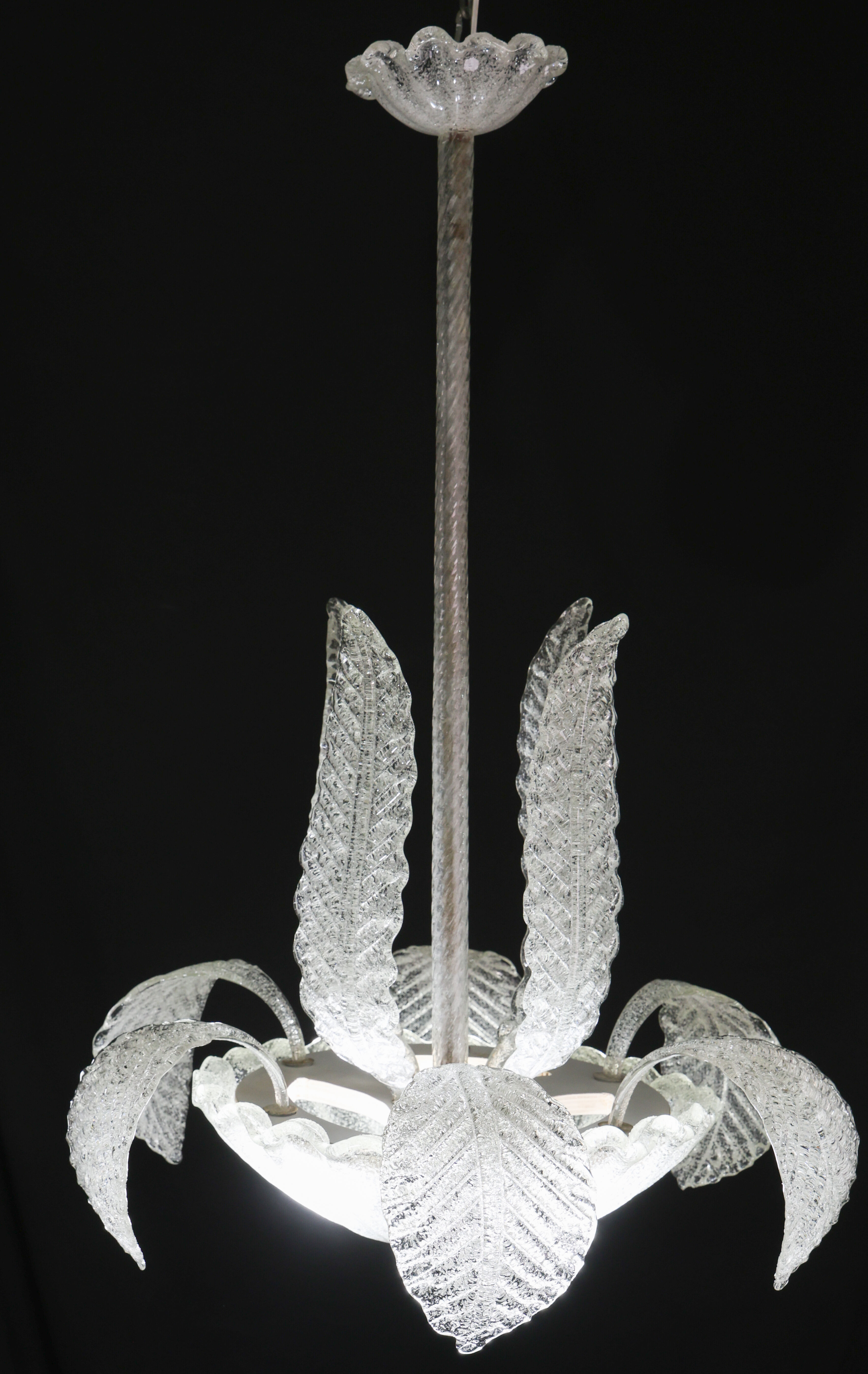 Lustre Art Déco élégant Barovier e Toso, Murano