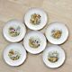 Moulin-des-Loups - Orchies - Set of 6 vintage glazed ceramic cheese plates