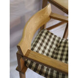 Desk and its vintage wooden chair 1960