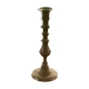 Brass candlestick, gold metal turns and chiseled original and vintage