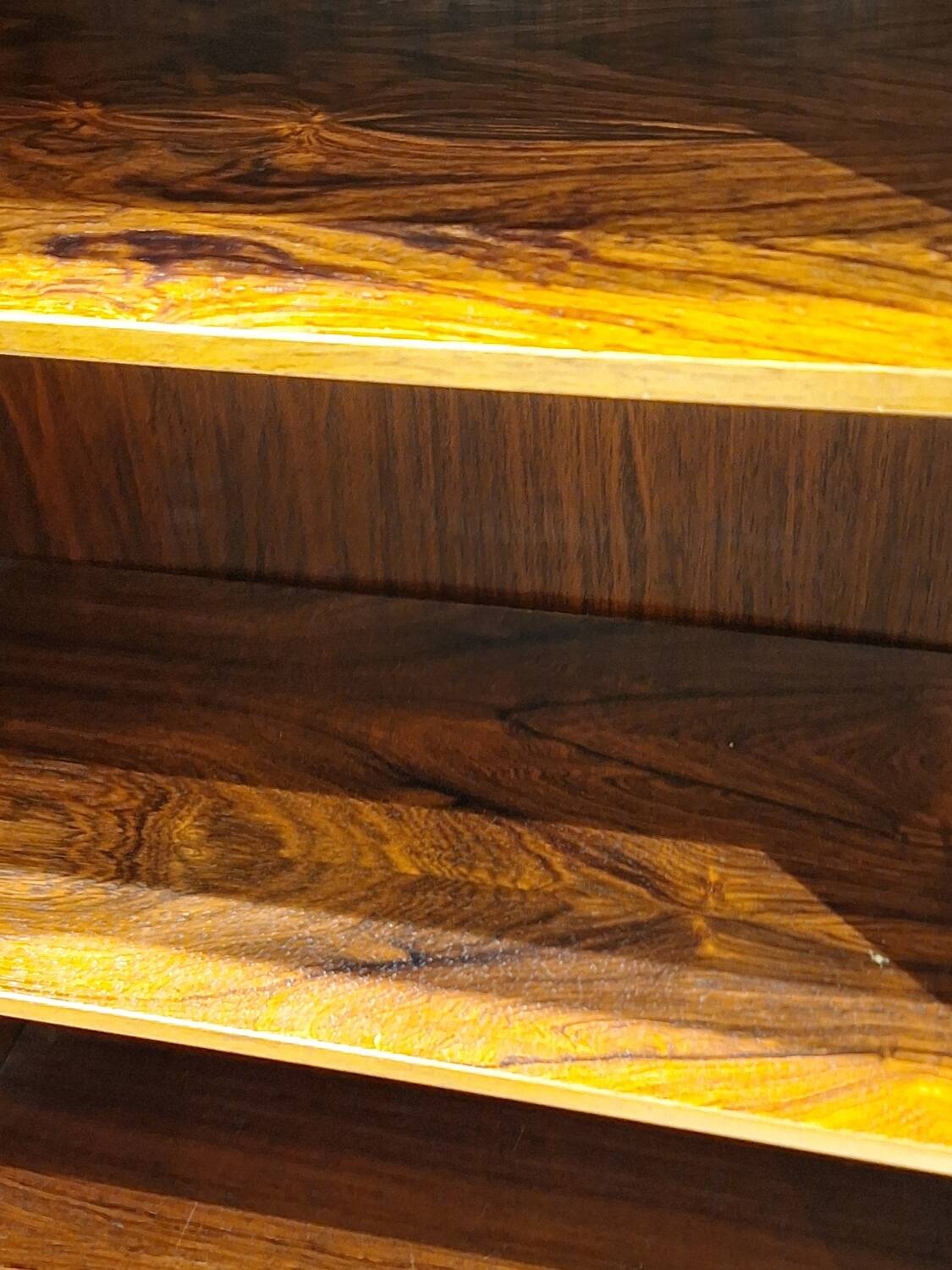 Vintage rosewood bookcase designed by Omann Jun