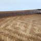 Vintage rectangular braided bamboo platter 1960