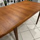 Large extendable Scandinavian table in vintage teak from the 1970s.