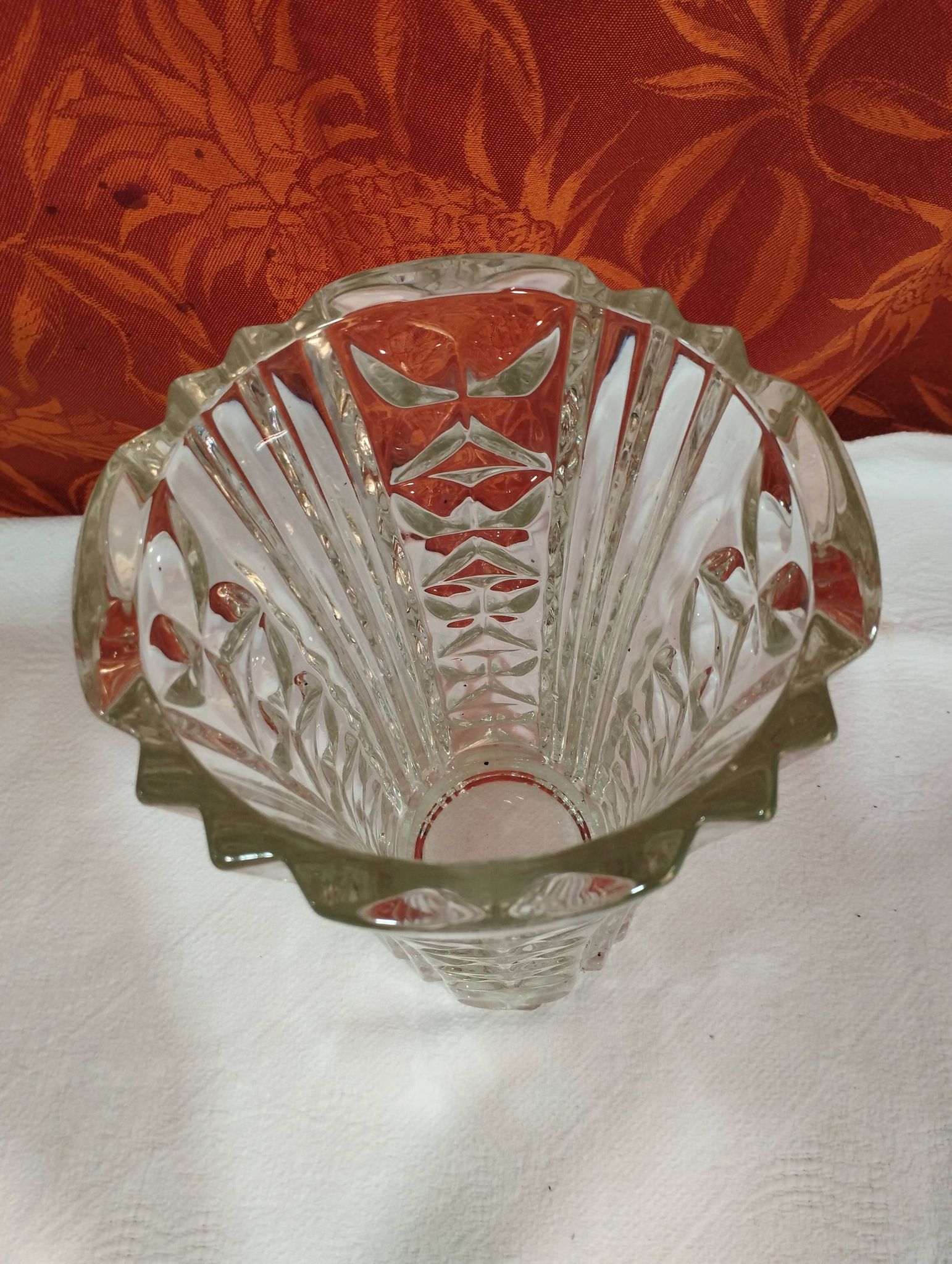 Ancien grand vase en verre haut