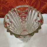 Old tall tall glass vase