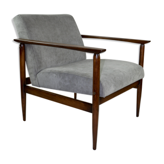 Fauteuil classique en velours côtelé, années 1970