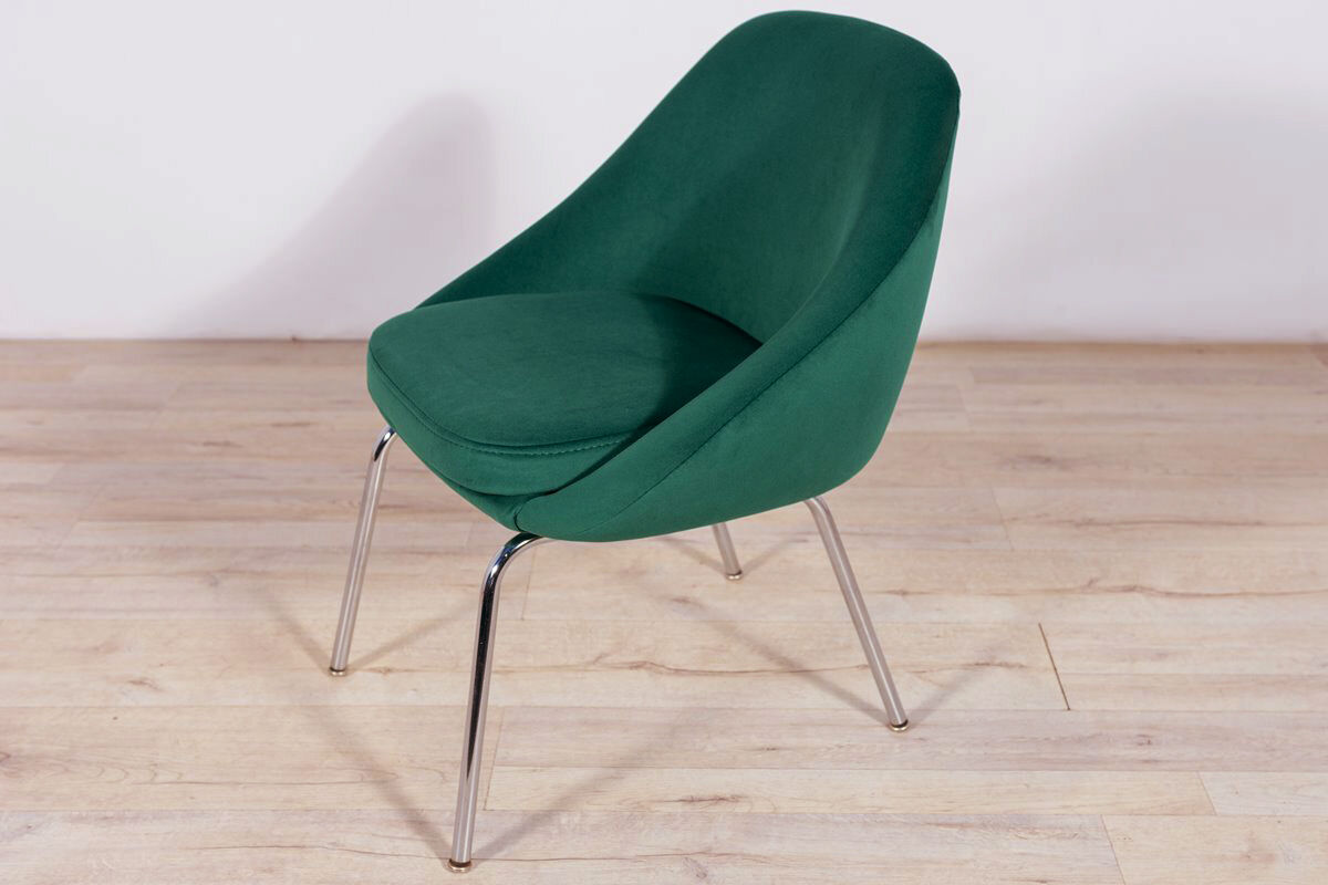 Fauteuil chrome et tissu , années 1960