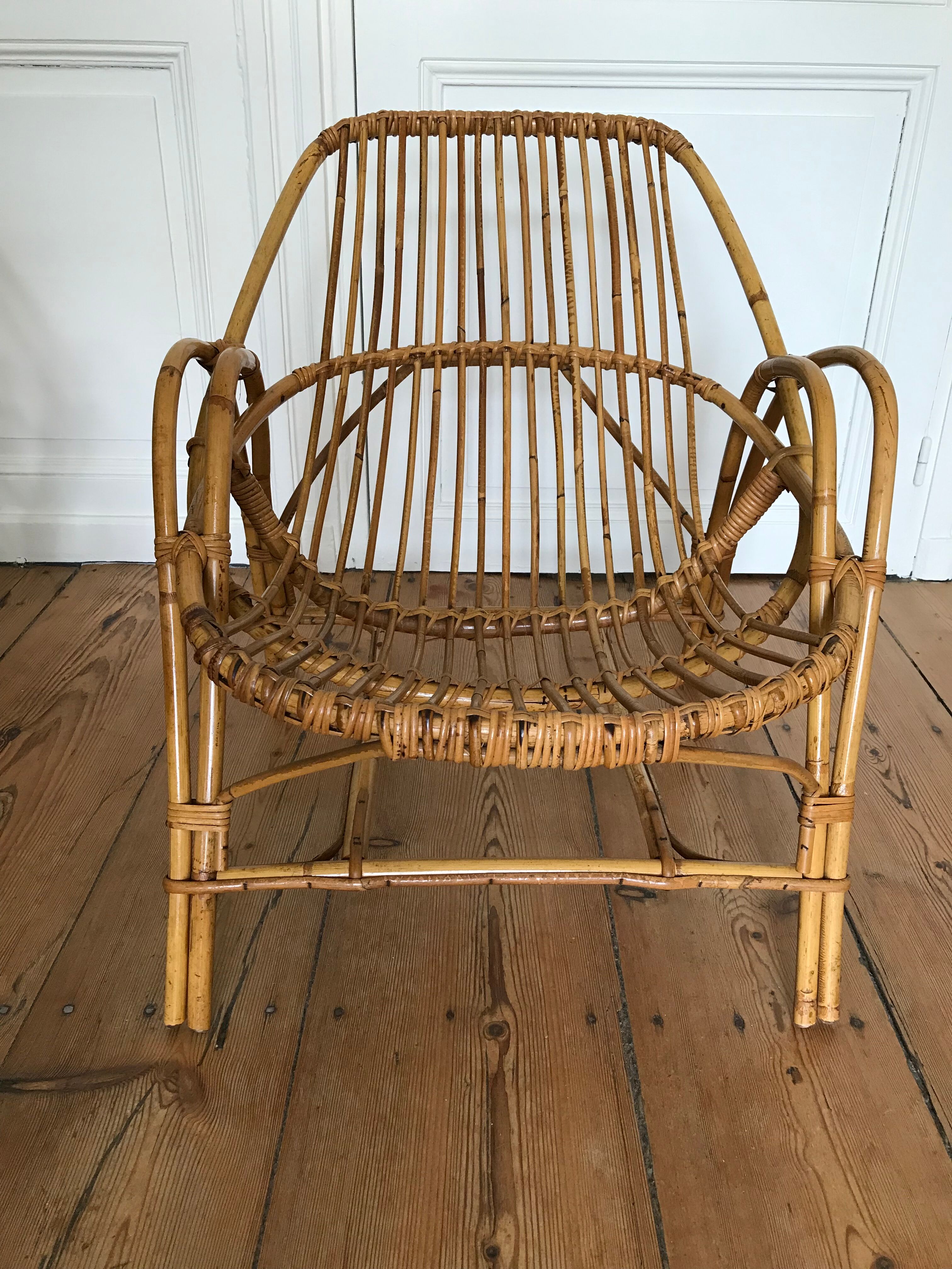 Pair of armchairs Basket Adult rattan