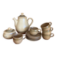 Service à café en grès Sarreguemines cafetiere tasses sucrier