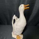 Saint Clément, duck pitcher in slip, early 20th century