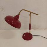 Table lamp 60s red metal