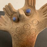 Ceramic owl atelier Palègre, France, 1970