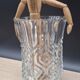 Transparent chiseled vase