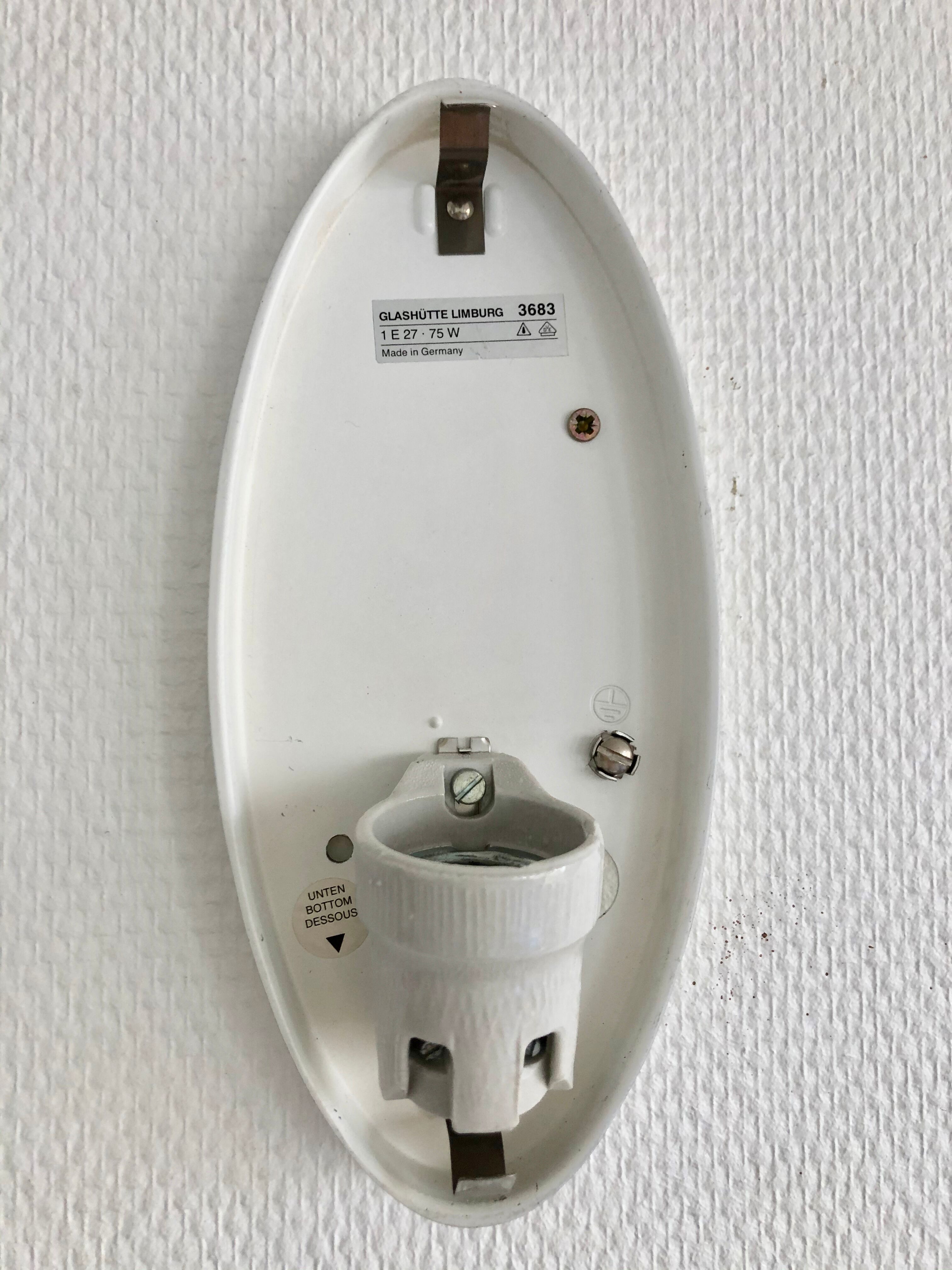 Pair of sconces Bega Glashütte Limburg 1980