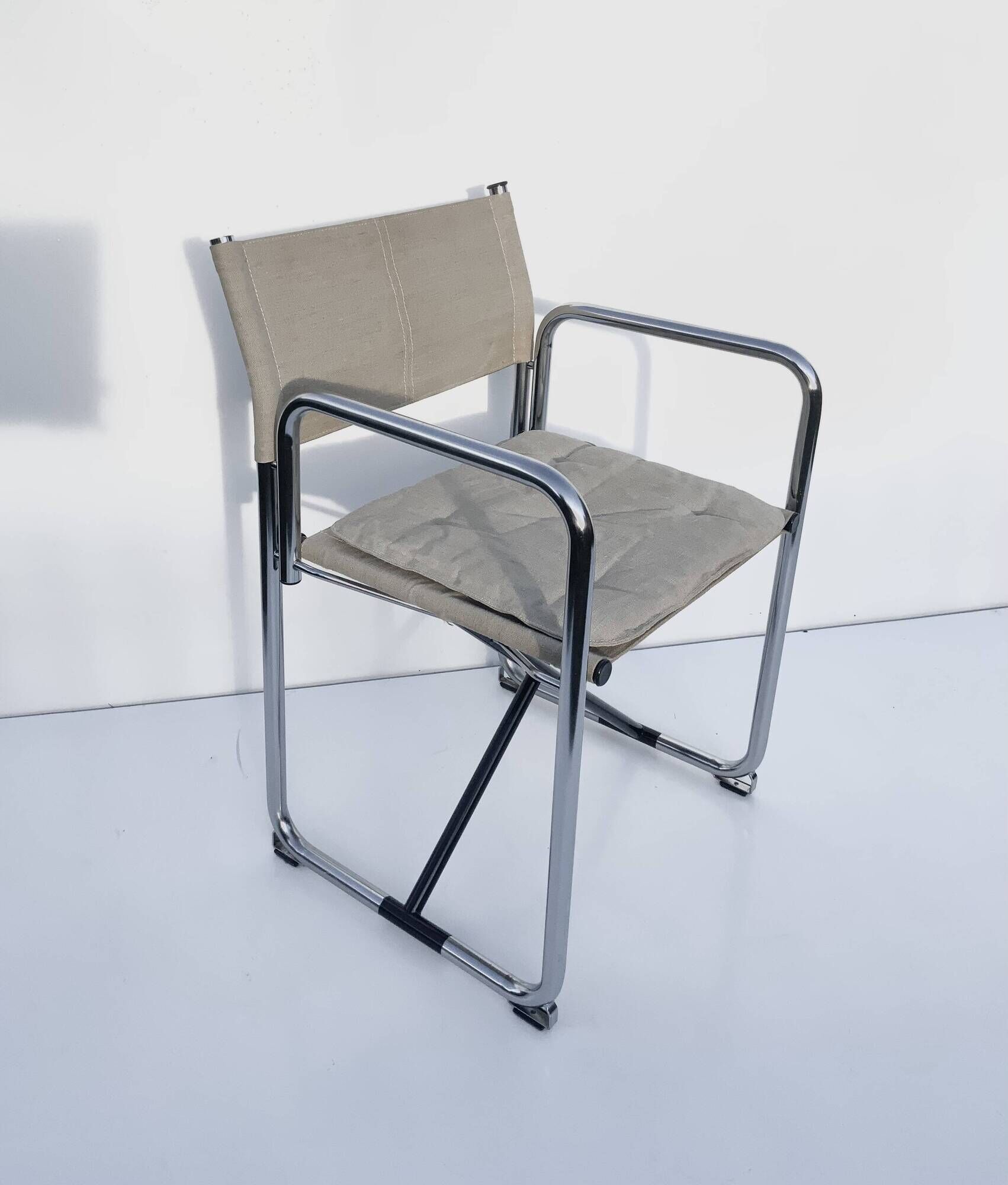 Folding Canvas Chair X75-2 Börje Lindau & Bo Lindekrantz Lammhults 1970s