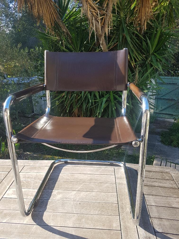 Fasem brown leather chair