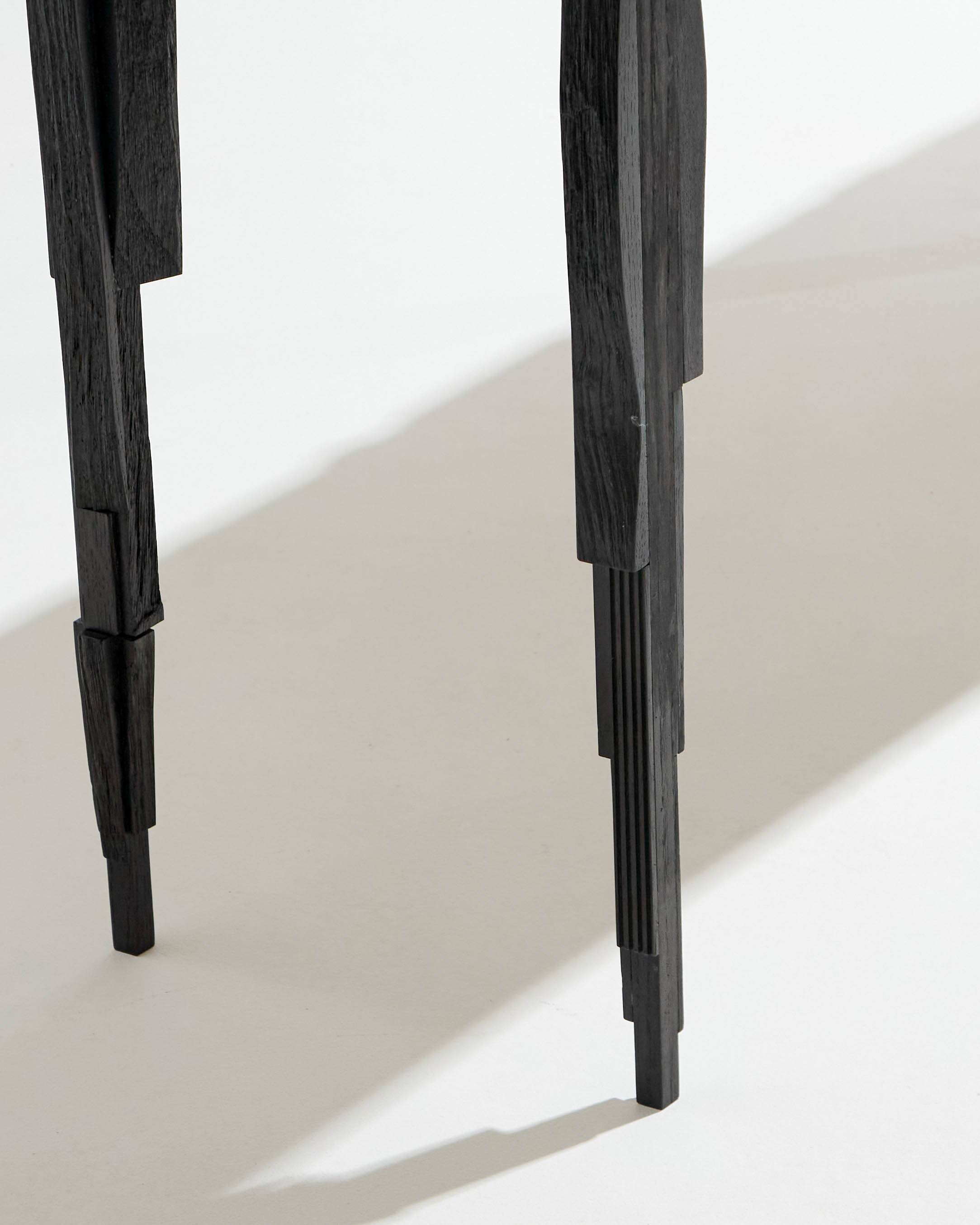 Black wooden console