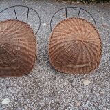 Pair of wicker armchairs