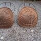 Pair of wicker armchairs