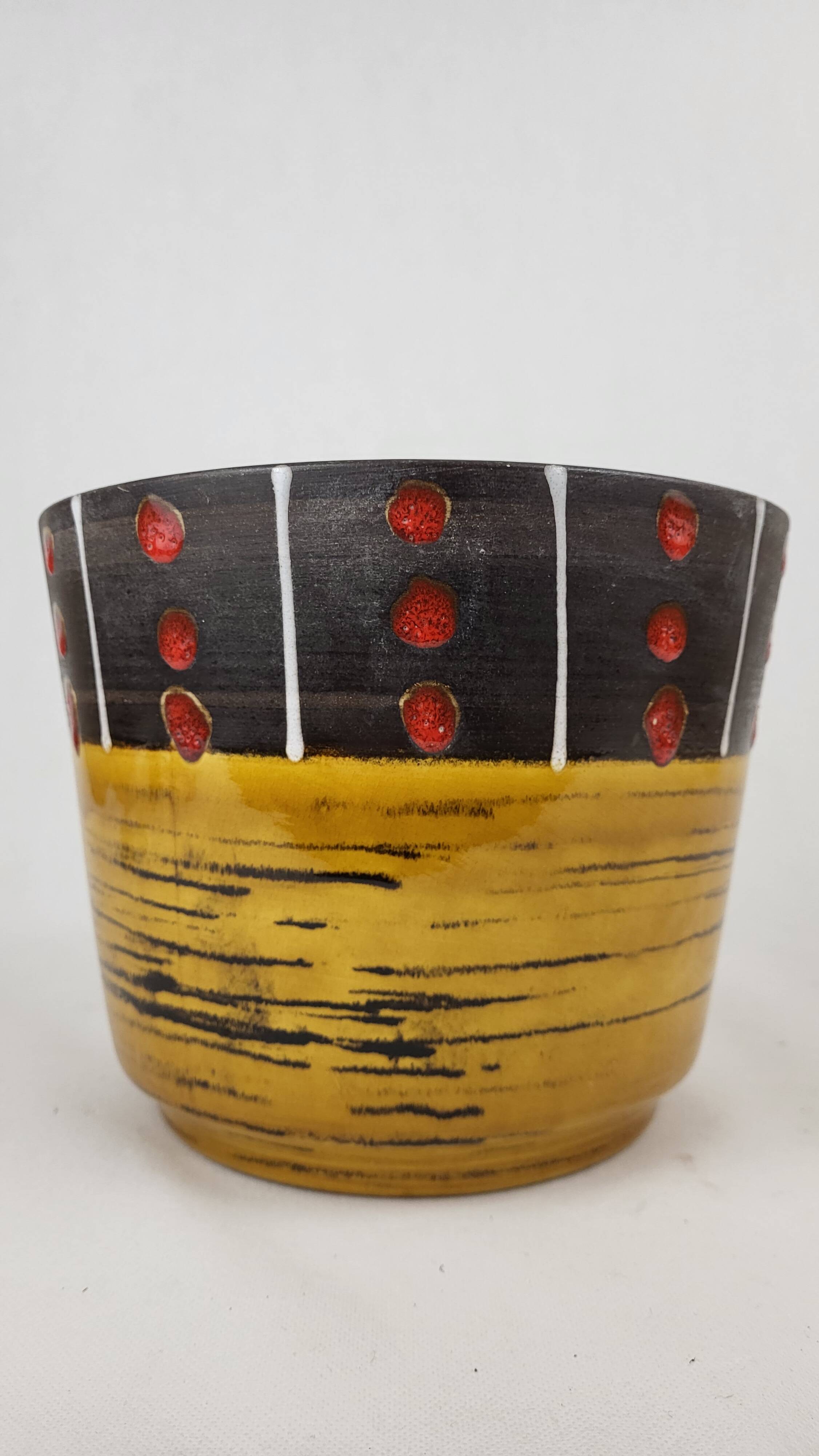 Vintage ceramic pot cover 60 Scheurich