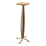 Wrought Iron and Wood Side Table - Art Deco Side Table - Column Furniture