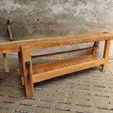 Old workbench XXL side table counter
