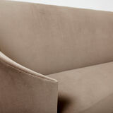 Federico Munari velvet sofa taupe circa 1960