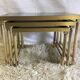 Brass and glass pull out tables 70