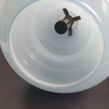 Vintage blue opaline glass pendant light