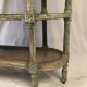 Louis XVI style console in grey/green lacquered wood
