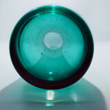 Vase en verre bleu vert Riihimäen Lasi Oy