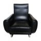 Luxury black Leather Armchair