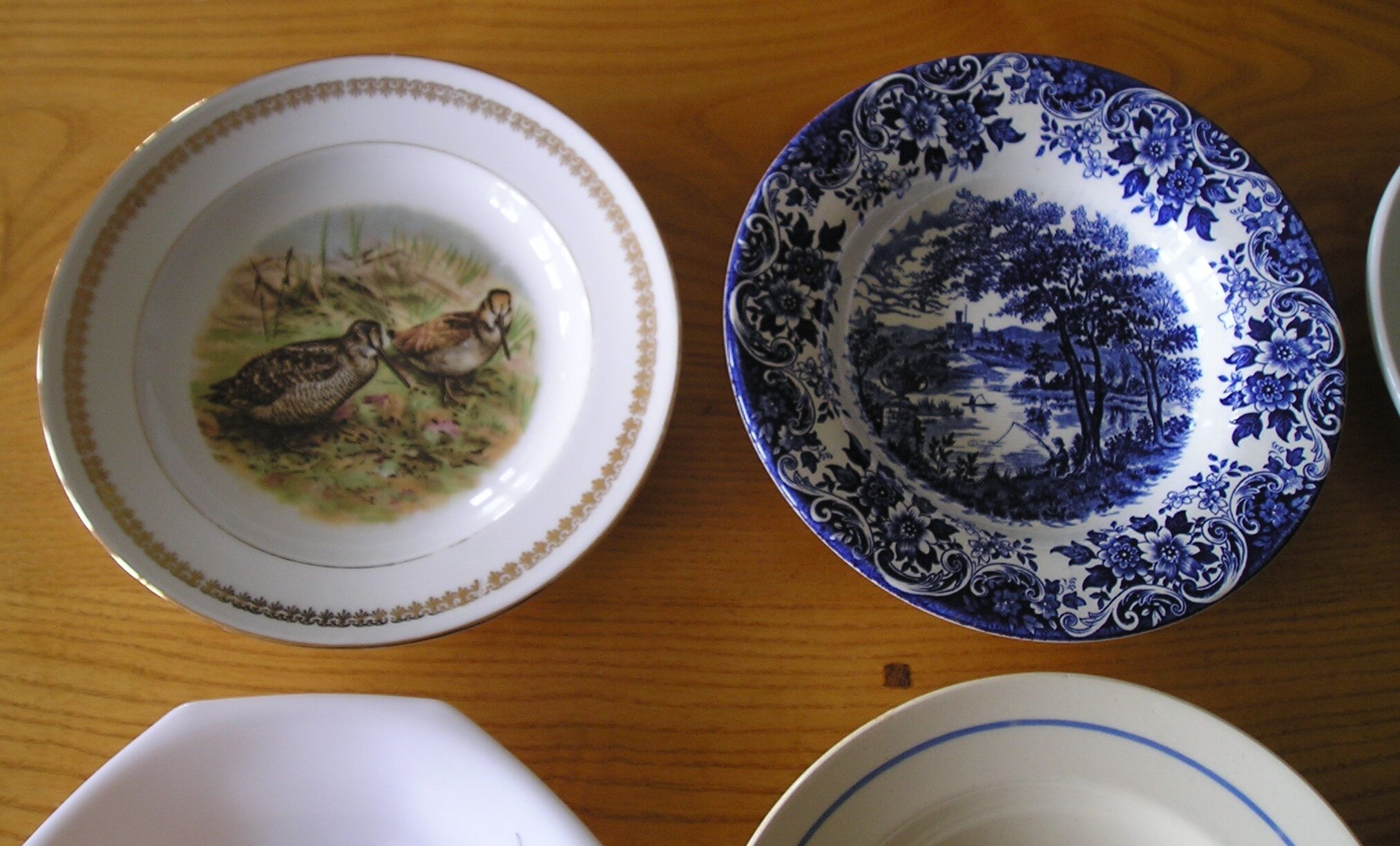 Set of 12 different hollow plates