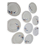 9 Sarreguemines plates model 5041