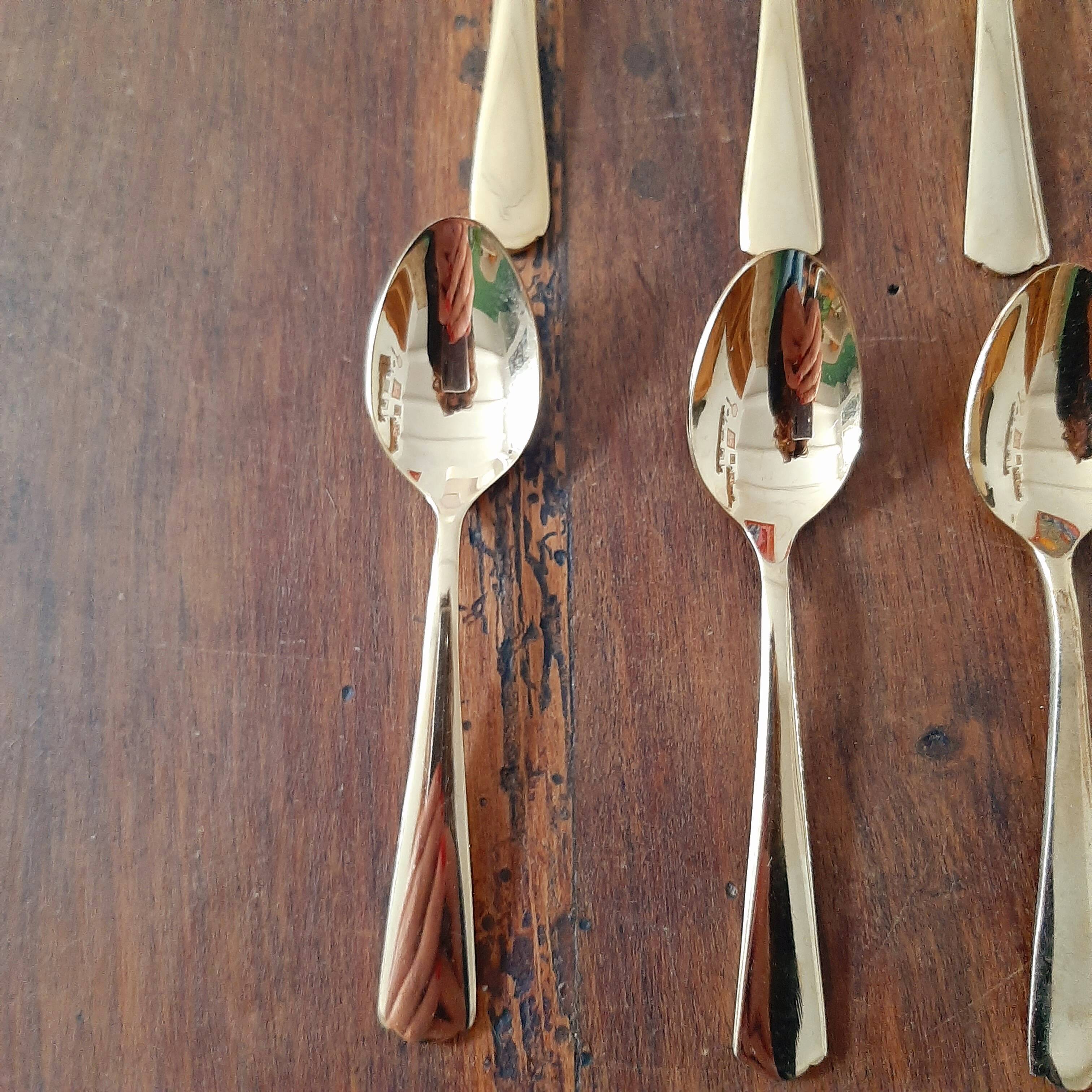 Golden coffee spoons