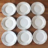 + 9 flat plates in Iron Earth Gien clara service +