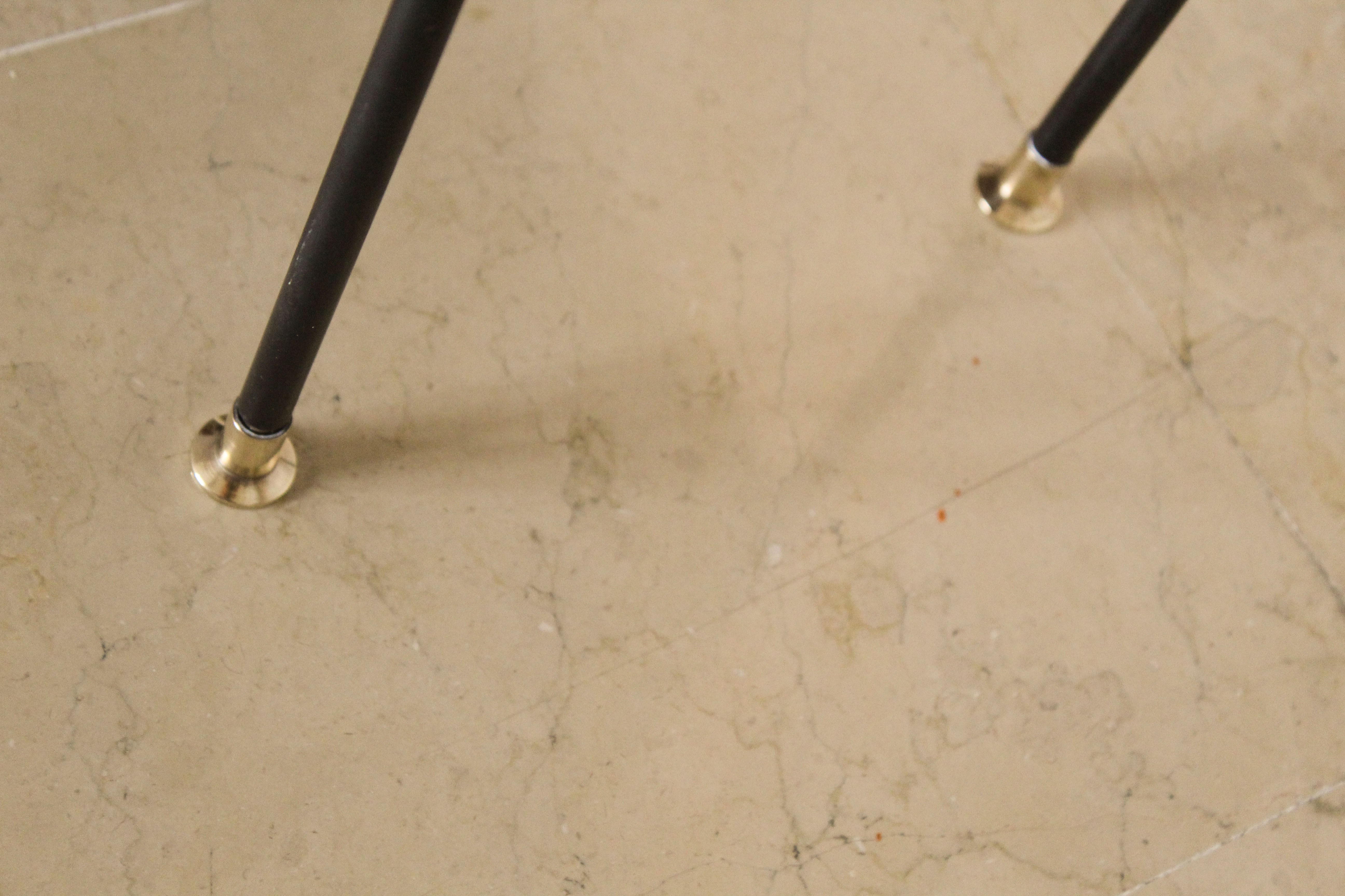 Etager, 1950s Italian bookcase in rosewood, brass and iron