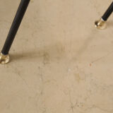 Etager, 1950s Italian bookcase in rosewood, brass and iron