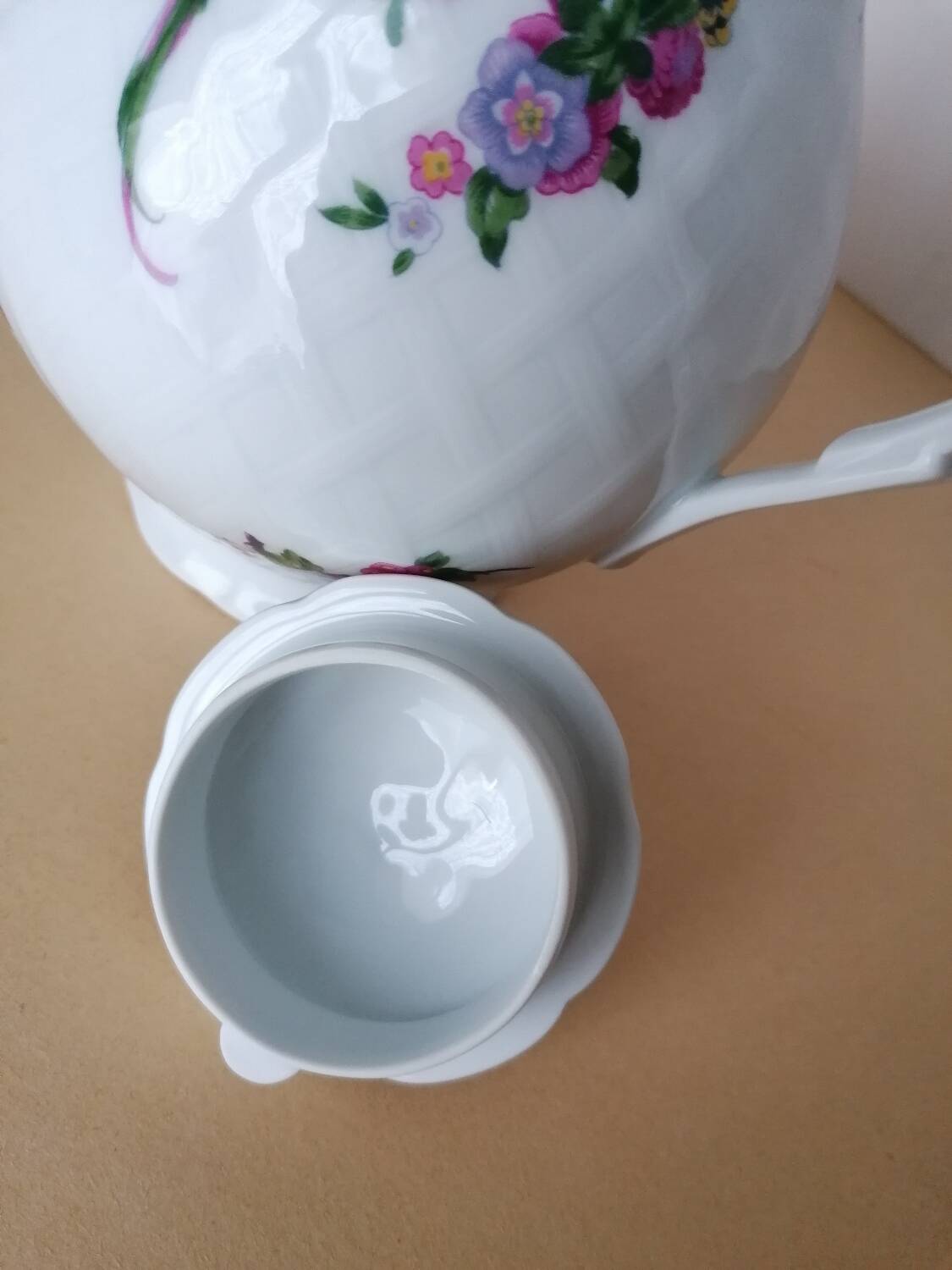 Bernardaud coffee service Limoges birds flowers