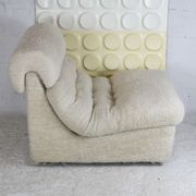 Chair "Space Age" in unbleached wool, France, circa 1970