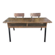 bureau d'école double avec chaises intégrées (ou pupitre d'écolier double)