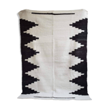 Argentinean rug 100% pure wool black and white