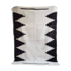 Argentinean rug 100% pure wool black and white