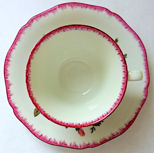 Six coffee cups and their porcelain undercups from Sologne