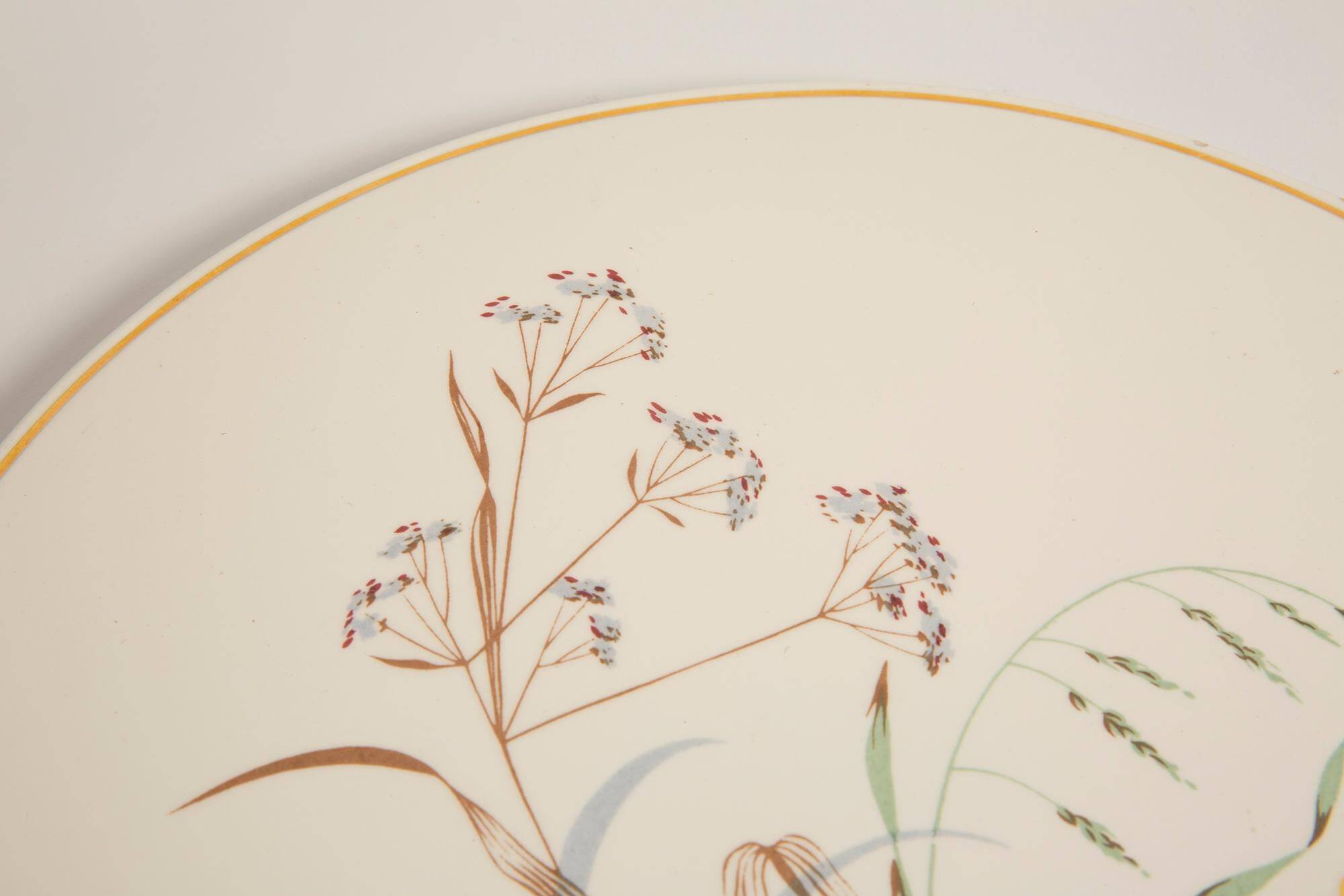 Decorative plate with vintage flowers from the mid-century, Germany, 1970s.