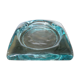 Saint Gobain ashtray in sky blue transparent glass 70s