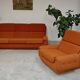 Complete orange salon JITONA in Atlantis Space Age style from the 1970s.