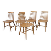 5 Scandinavian chairs Stockholm, 1960s-70s