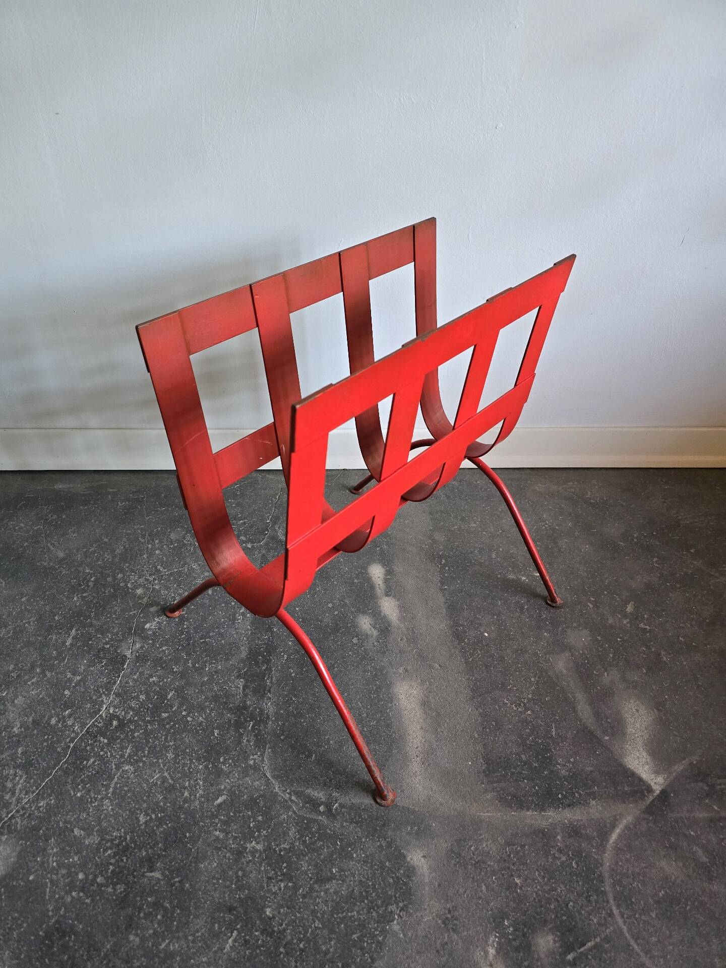 70s Metal Stand for Newspaper, Towel or Wood
